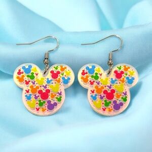 Neon Mouse Head Earrings